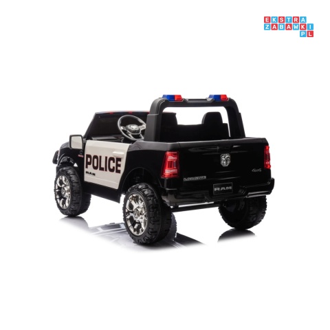 [JJ2599P] Auto policyjne Ram 3500 na akumulator 2x200W 24V/7Ah syrena koguty ekosóra EVA LED