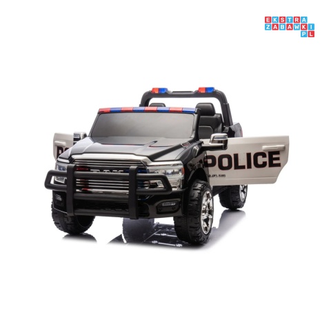 [JJ2599P] Auto policyjne Ram 3500 na akumulator 2x200W 24V/7Ah syrena koguty ekosóra EVA LED