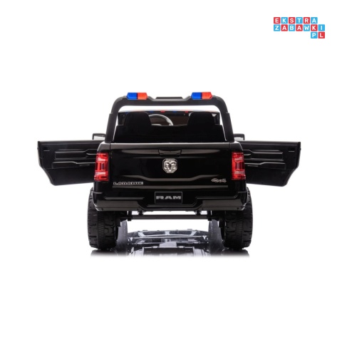 [JJ2599P] Auto policyjne Ram 3500 na akumulator 2x200W 24V/7Ah syrena koguty ekosóra EVA LED