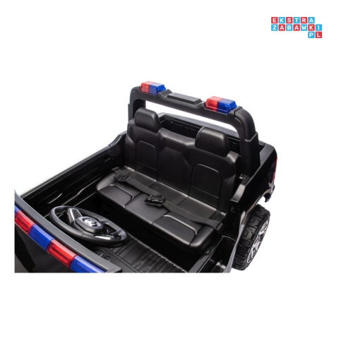 [JJ2599P] Auto policyjne Ram 3500 na akumulator 2x200W 24V/7Ah syrena koguty ekosóra EVA LED