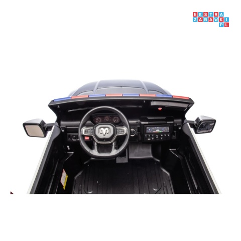 [JJ2599P] Auto policyjne Ram 3500 na akumulator 2x200W 24V/7Ah syrena koguty ekosóra EVA LED