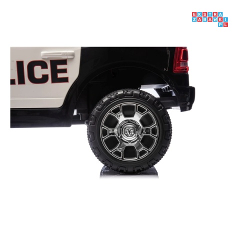 [JJ2599P] Auto policyjne Ram 3500 na akumulator 2x200W 24V/7Ah syrena koguty ekosóra EVA LED