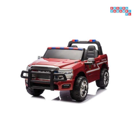 [JJ2599F] Auto straż pożarna Ram 3500 na akumulator 2x200W 24V/7Ah syrena koguty ekosóra EVA LED