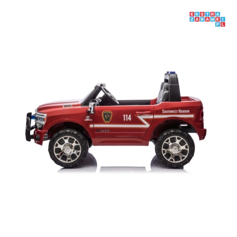 [JJ2599F] Auto straż pożarna Ram 3500 na akumulator 2x200W 24V/7Ah syrena koguty ekosóra EVA LED