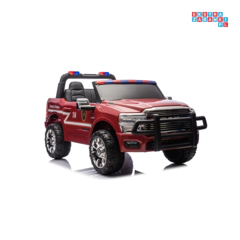 [JJ2599F] Auto straż pożarna Ram 3500 na akumulator 2x200W 24V/7Ah syrena koguty ekosóra EVA LED