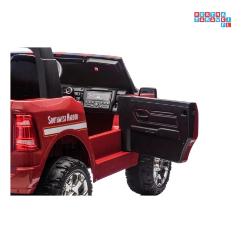 [JJ2599F] Auto straż pożarna Ram 3500 na akumulator 2x200W 24V/7Ah syrena koguty ekosóra EVA LED