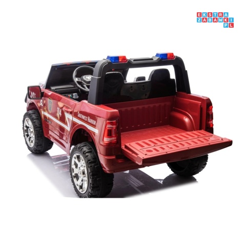 [JJ2599F] Auto straż pożarna Ram 3500 na akumulator 2x200W 24V/7Ah syrena koguty ekosóra EVA LED