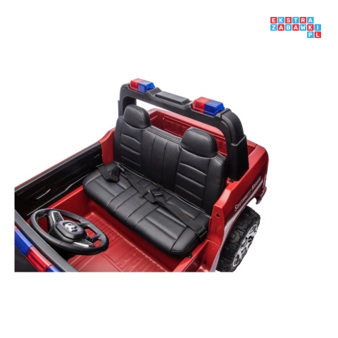 [JJ2599F] Auto straż pożarna Ram 3500 na akumulator 2x200W 24V/7Ah syrena koguty ekosóra EVA LED