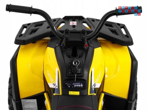 [XMX-607] Quad ATV Desert na akumulator 4x45W 12V/14Ah pilot LED EVA ekoskóra - żółty