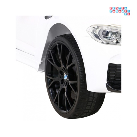 [SX2118] BMW M5 z funkcją DRIFT na akumulator 24V/7Ah pilot, siedzenie z PU, LED - biały