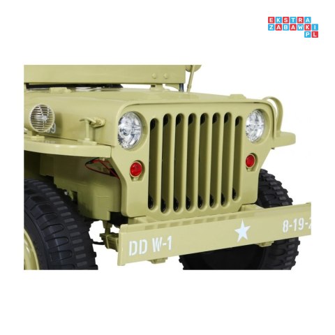 [JH-101.STRONG] Wojskowy pojazd JEEP WILLYS na akumulator 24V/20Ah 4x120W trzyosobowy