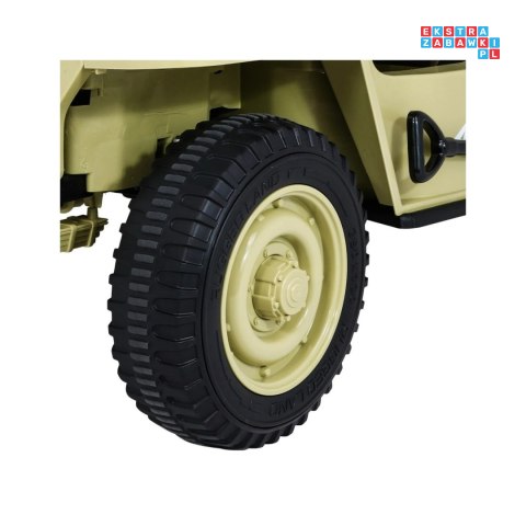 [JH-101.STRONG] Wojskowy pojazd JEEP WILLYS na akumulator 24V/20Ah 4x120W trzyosobowy