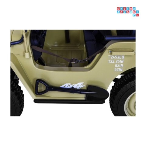 [JH-101.STRONG] Wojskowy pojazd JEEP WILLYS na akumulator 24V/20Ah 4x120W trzyosobowy