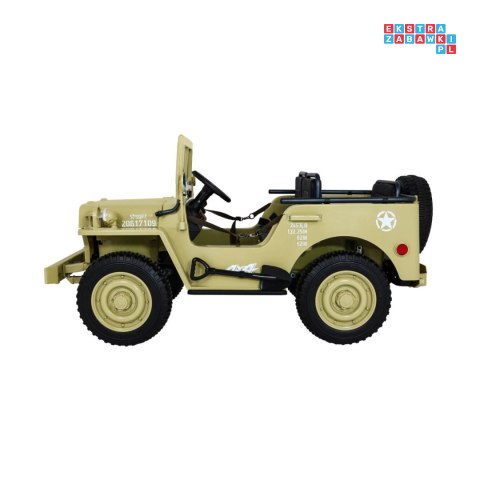 [JH-101.STRONG] Wojskowy pojazd JEEP WILLYS na akumulator 24V/20Ah 4x120W trzyosobowy