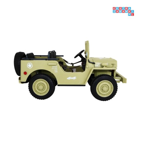 [JH-101.STRONG] Wojskowy pojazd JEEP WILLYS na akumulator 24V/20Ah 4x120W trzyosobowy