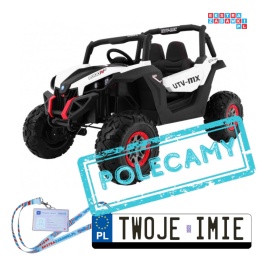 [XMX-603] Buggy SUPERSTAR UTV-MX dwuosobowy 4x45W 12V/18Ah pilot, pokrowiec, LED, BT - biały [S]