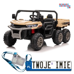 [XMX-623B] Farmer Truck Speed 900 na akumulator 4x75W 12V/10Ah koła EVA, LED, elektryczny kiper - khaki