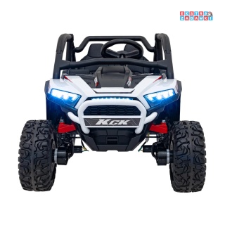 Biały KCK buggy na akumulator- 4x50W 24V/9Ah, ekoskóra, EVA, MP3, Bluetooth [XMX-639]
