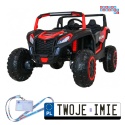 [A032] Buggy ATV Racing dwuosobowy na akumulator 4x200 24V/14Ah pilot MP3 LED - czerwony