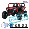 [A032] Buggy ATV Racing dwuosobowy na akumulator 4x200 24V/14Ah pilot MP3 LED - czerwony [S]