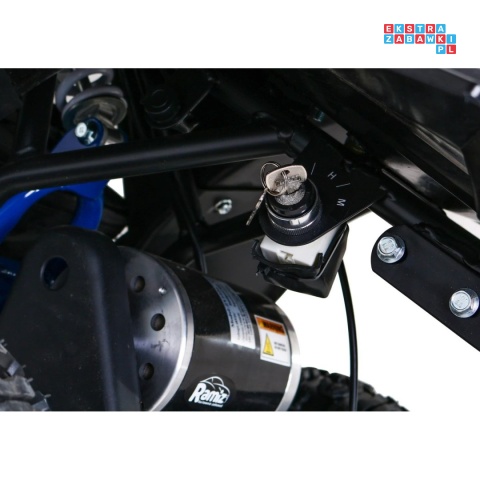 [ATV-11E] Quad HIPERFECT 1000W (48V/12Ah) silnik bezszczotkowy pompowane opony ekoskóra - niebieski