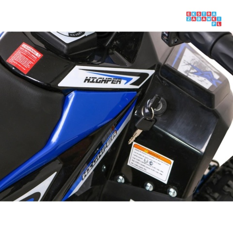 [ATV-11E] Quad HIPERFECT 1000W (48V/12Ah) silnik bezszczotkowy pompowane opony ekoskóra - niebieski