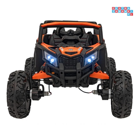 [JH-105] Buggy ATV Defend na akumulator 4x35W 12V/10Ah pilot ekoskóra EVA - pomarańczowy