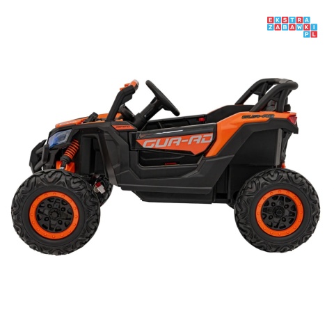 [JH-105] Buggy ATV Defend na akumulator 4x35W 12V/10Ah pilot ekoskóra EVA - pomarańczowy