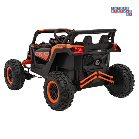 [JH-105] Buggy ATV Defend na akumulator 4x35W 12V/10Ah pilot ekoskóra EVA - pomarańczowy