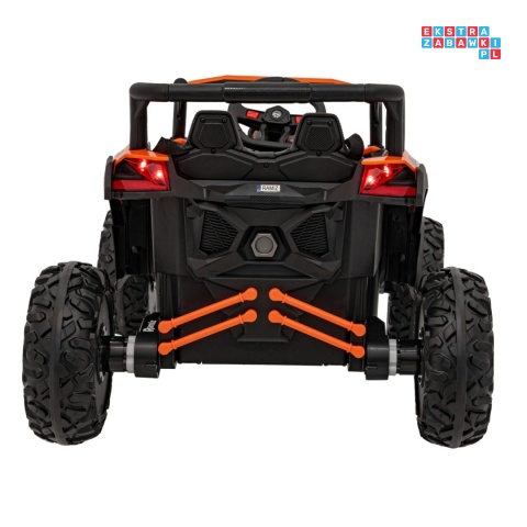 [JH-105] Buggy ATV Defend na akumulator 4x35W 12V/10Ah pilot ekoskóra EVA - pomarańczowy