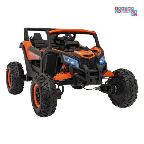 [JH-105] Buggy ATV Defend na akumulator 4x35W 12V/10Ah pilot ekoskóra EVA - pomarańczowy