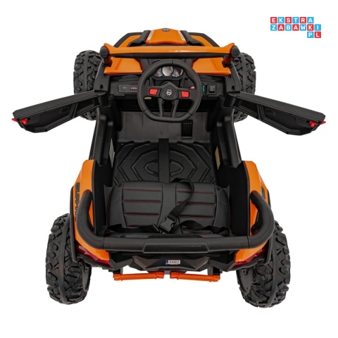 [JH-105] Buggy ATV Defend na akumulator 4x35W 12V/10Ah pilot ekoskóra EVA - pomarańczowy