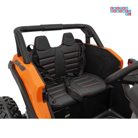 [JH-105] Buggy ATV Defend na akumulator 4x35W 12V/10Ah pilot ekoskóra EVA - pomarańczowy