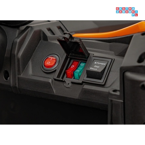 [JH-105] Buggy ATV Defend na akumulator 4x35W 12V/10Ah pilot ekoskóra EVA - pomarańczowy