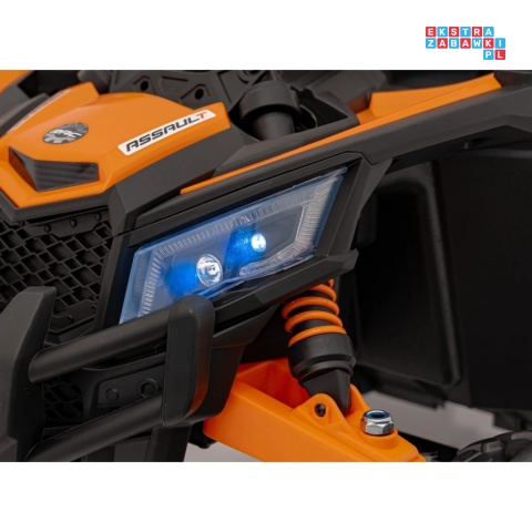 [JH-105] Buggy ATV Defend na akumulator 4x35W 12V/10Ah pilot ekoskóra EVA - pomarańczowy