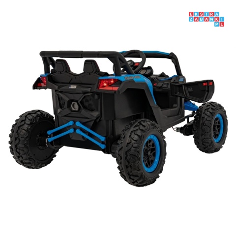 [JH-105] Buggy ATV Defend na akumulator 4x35W 12V/10Ah pilot ekoskóra EVA - niebieski