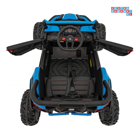 [JH-105] Buggy ATV Defend na akumulator 4x35W 12V/10Ah pilot ekoskóra EVA - niebieski