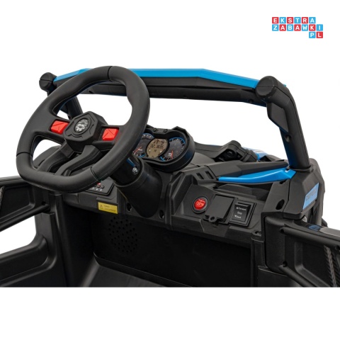 [JH-105] Buggy ATV Defend na akumulator 4x35W 12V/10Ah pilot ekoskóra EVA - niebieski