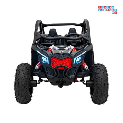 [CA001.STRONG] Buggy Maverick Turbo RR STRONG 2x320W 24V/20Ah ciche silniki pompowane koła ekoskóra - czarny