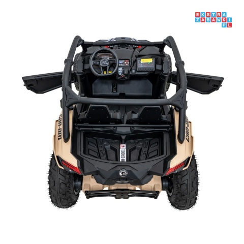 [CA001.STRONG] Buggy Maverick Turbo RR STRONG 2x320W 24V/20Ah ciche silniki pompowane koła ekoskóra - czarny