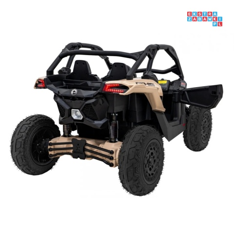 [CA001.STRONG] Buggy Maverick Turbo RR STRONG 2x320W 24V/20Ah ciche silniki pompowane koła ekoskóra - czarny