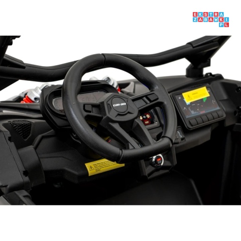 [CA001.STRONG] Buggy Maverick Turbo RR STRONG 2x320W 24V/20Ah ciche silniki pompowane koła ekoskóra - czarny