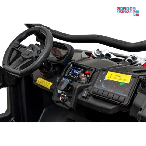 [CA001.STRONG] Buggy Maverick Turbo RR STRONG 2x320W 24V/20Ah ciche silniki pompowane koła ekoskóra - czarny