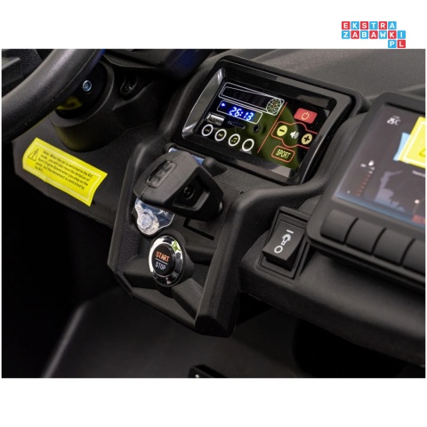 [CA001.STRONG] Buggy Maverick Turbo RR STRONG 2x320W 24V/20Ah ciche silniki pompowane koła ekoskóra - czarny