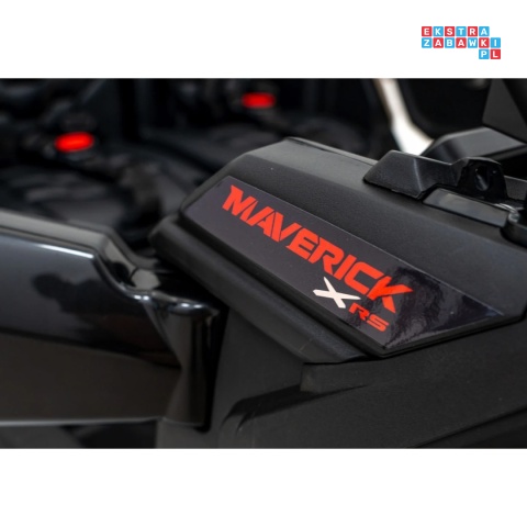 [CA001.STRONG] Buggy Maverick Turbo RR STRONG 2x320W 24V/20Ah ciche silniki pompowane koła ekoskóra - czarny