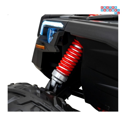 [CA001.STRONG] Buggy Maverick Turbo RR STRONG 2x320W 24V/20Ah ciche silniki pompowane koła ekoskóra - czarny