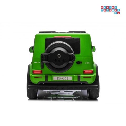 [DK-G63.MATT] Mercedes Benz G63 AMG XXL 4x200W 24V/14Ah lakierowany, koła EVA, LED, ekoskóra - zielony mat