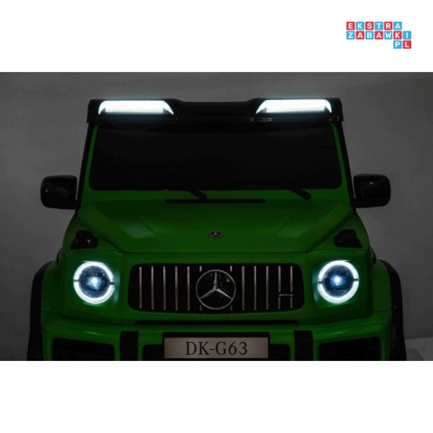 [DK-G63.MATT] Mercedes Benz G63 AMG XXL 4x200W 24V/14Ah lakierowany, koła EVA, LED, ekoskóra - zielony mat