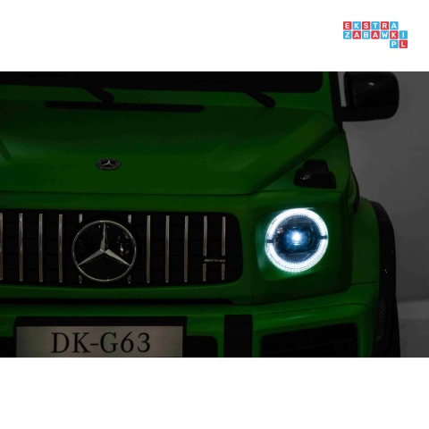 [DK-G63.MATT] Mercedes Benz G63 AMG XXL 4x200W 24V/14Ah lakierowany, koła EVA, LED, ekoskóra - zielony mat
