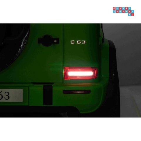 [DK-G63.MATT] Mercedes Benz G63 AMG XXL 4x200W 24V/14Ah lakierowany, koła EVA, LED, ekoskóra - zielony mat
